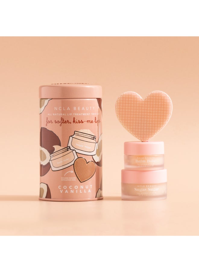 NCLA Beauty Coconut Vanilla Lip Care Set + Lip Scrubber - Image 2